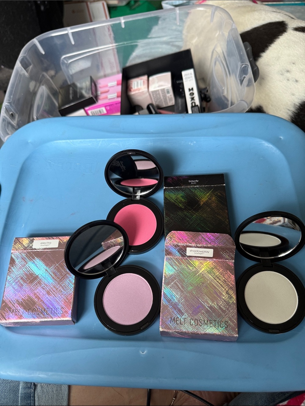 Melt Cosmetics Highlighter & Blush Trio - Bright Pink, Soft Pink, Creamy White